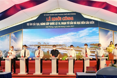 Khởi công Dự án kết nối giao thông trọng điểm thúc đẩy phát triển kinh tế xã hội các địa phương: Hải Phòng - Hà Nội - Quảng Ninh